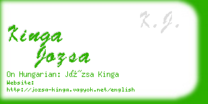 kinga jozsa business card